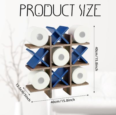 Holz-Bad-Roll-Halter hinter Türen/an Wänden Custom Logo Toilettenpapier-Halter Stand