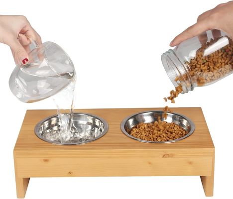Funktionale Hochstand Katzenfutter und Wasser Schüsseln Diner Pet Feeder für beschäftigte Tierbesitzer