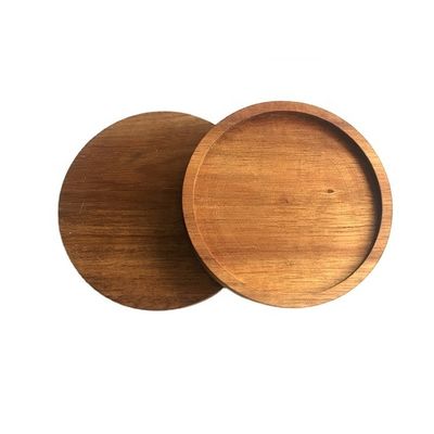 Runde Kaffeetasse Matte Dekoration 10X0.9cm Akazienholz-Coaster mit fortgeschrittenem Druck
