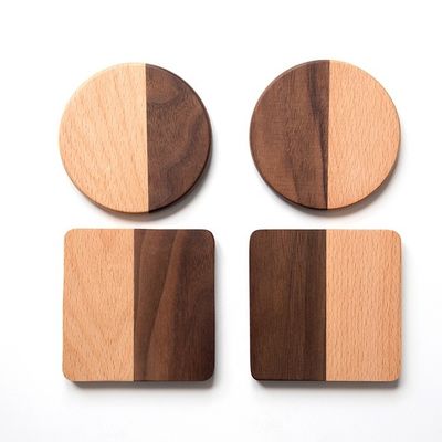 Runde Kaffeetasse Matte Dekoration 10X0.9cm Akazienholz-Coaster mit fortgeschrittenem Druck