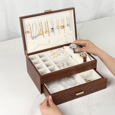 Rechteckig, Maßgeschneiderte Bestellung Massivholz Armband Uhren Anzeige Handgefertigter Schmuck