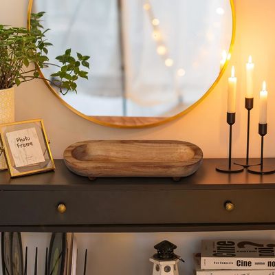 Anpassungslogo Akzeptable runde Schüssel für Bauernhaus rustikal braune dekorative Schüsseln