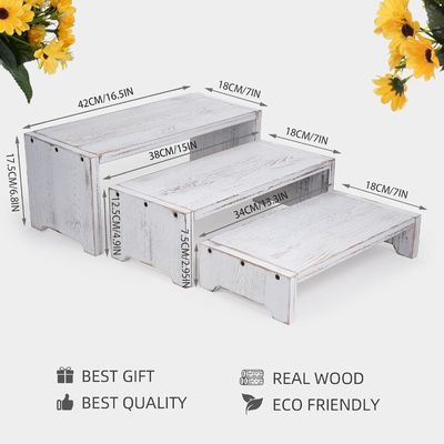 Wohnkultur und Geschenke Funktionales Design 3-Schicht Holz Messing Cupcake Dessert Display Riser