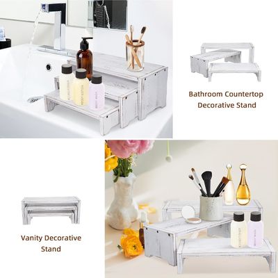 Wohnkultur und Geschenke Funktionales Design 3-Schicht Holz Messing Cupcake Dessert Display Riser