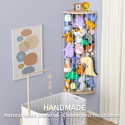 Wohnzimmer Maßgeschneiderte Größe Zoo-Muster gefülltes Tierlagerregal mit Holzorganisator Käfig