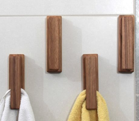 Holztücherhalter Klassifizierung Nicht faltbares Regal Walnussholzhaken auf Wunsch