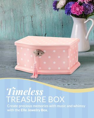 Handgefertigte Schwanensee Wind-Up Musikbox für Mädchen und Jugendliche Rechteck Schmuck Organisator