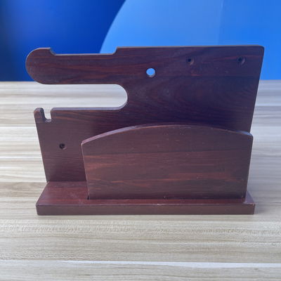 Lasergravierte Holzfaulhalter für Mobiltelefonstapel mit Phonestand und Stift