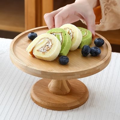 Custom Größe 3 Schicht Bambus Cupcake Stand für Party Früchte Snacks Servieren Tablett OEM ODM