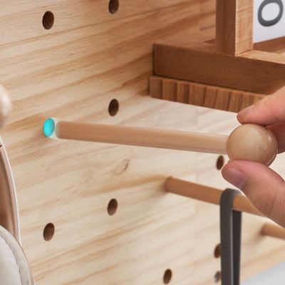 Wohnzimmermöbel Aufbewahrung Holz-Display-Panel-Kits 2 Stück Pegboard Display Stand