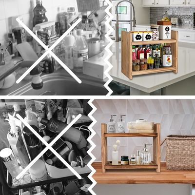 Halten Sie Ihre Gewürze praktisch und organisiert mit diesem Holz Gewürzregal