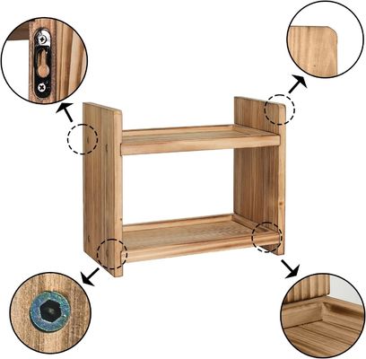 Halten Sie Ihre Gewürze praktisch und organisiert mit diesem Holz Gewürzregal