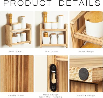 Halten Sie Ihre Gewürze praktisch und organisiert mit diesem Holz Gewürzregal