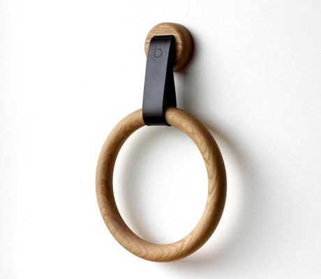 Öko-freundliche Holztücherhalter Ring für Badezimmer Dekor Einzelige Stufe Lagerhalter Racks