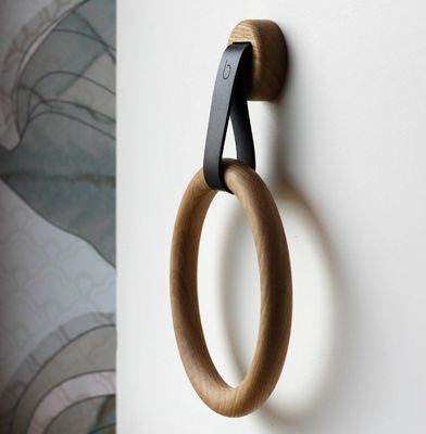 Öko-freundliche Holztücherhalter Ring für Badezimmer Dekor Einzelige Stufe Lagerhalter Racks