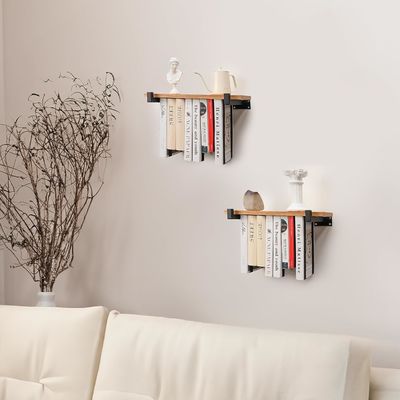 Doppelspeicher Mini-Holzkiste Wandmontage Bücherregal für einzigartige Räume und Innovation