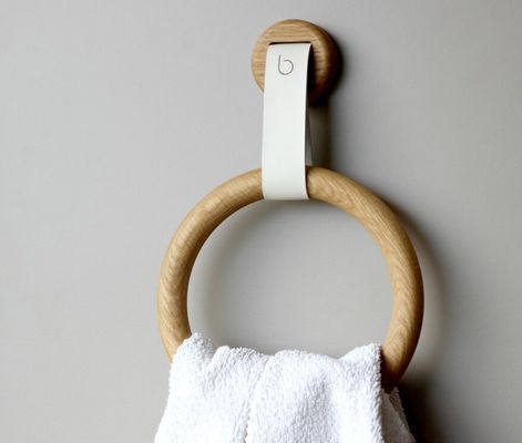 Öko-freundliche Holztücherhalter Ring für Badezimmer Dekor Einzelige Stufe Lagerhalter Racks