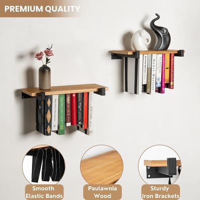 Doppelspeicher Mini-Holzkiste Wandmontage Bücherregal für einzigartige Räume und Innovation