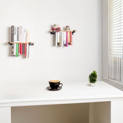 Doppelspeicher Mini-Holzkiste Wandmontage Bücherregal für einzigartige Räume und Innovation