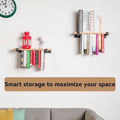Doppelspeicher Mini-Holzkiste Wandmontage Bücherregal für einzigartige Räume und Innovation