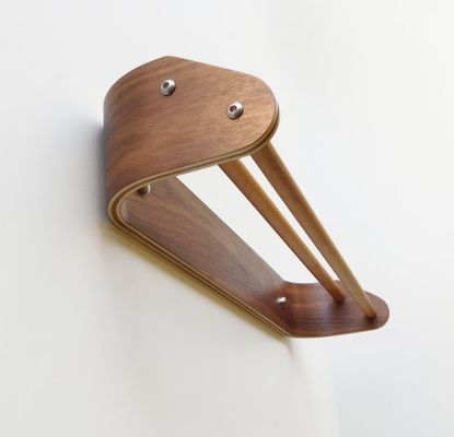 Custom Holz Doppelhandtuchstäbe Modernes Badhandtuchregal mit Wandhalter