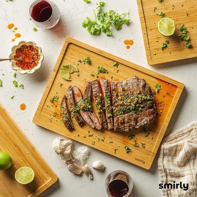 Set aus 3 Holz-Bambus-Schnittbrett-Set mit Halter Verbessern Sie Ihr Kocherlebnis