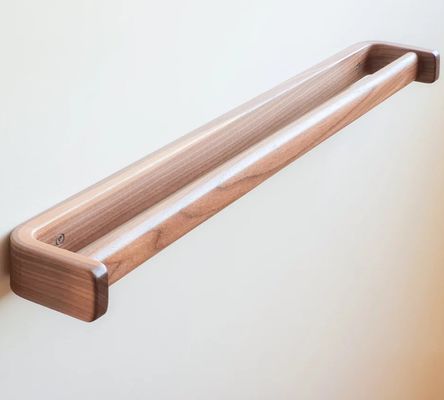 Handgefertigte Holztücherstäbe Groß Walnuss-Tücherrail Nichtklappträger