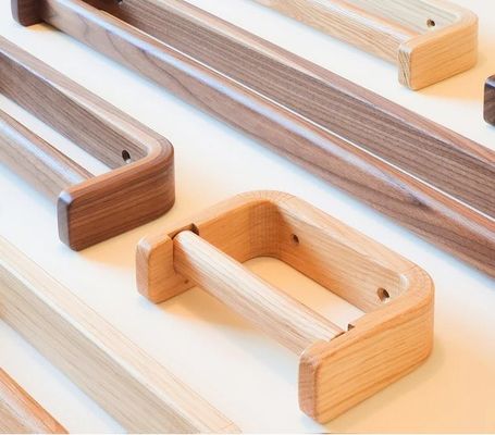 Handgefertigte Holztücherstäbe Groß Walnuss-Tücherrail Nichtklappträger