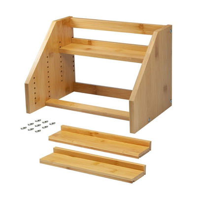 Organic Rechteck Bambus Schrank Organisator Regale 3 Draht Dicke mittlere Breite