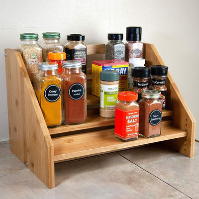 Organic Rechteck Bambus Schrank Organisator Regale 3 Draht Dicke mittlere Breite