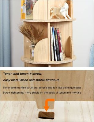 3-5 Stufe Kinder Dreh Bücherregal für Allgemeine in Weiß Wohnzimmer Bücherregal