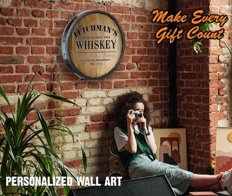 Lackierung Druck Handhabung Holzfässer Wanddekoration Bar Zeichen für Wein und Bier