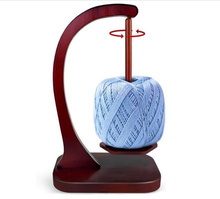 Magnetische Metallwirbelmechanik Holzgarnspinner zum Stricken und Häkeln