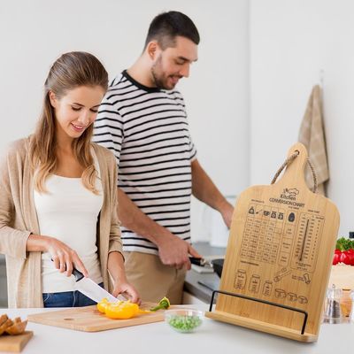 Einstufiger Kochbuchständer mit Umrechnungsdiagramm wesentlicher Haushaltsgegenstand