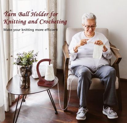 Magnetische Metallwirbelmechanik Holzgarnspinner zum Stricken und Häkeln