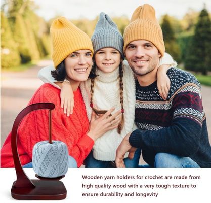 Magnetische Metallwirbelmechanik Holzgarnspinner zum Stricken und Häkeln