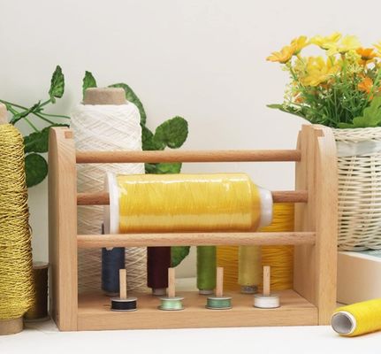 202406 Holzgarn-Spulenhalter-Gitter-Spulen-Speicherregal Spinnkugel-Windemacher Kompakt