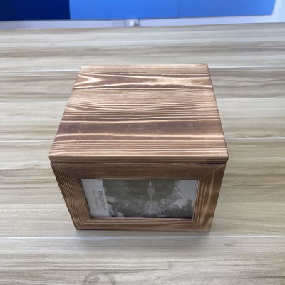 Holzfoto-Rahmen-Speicher in 21x21x17cm Größe mit anpassbarer Farboption