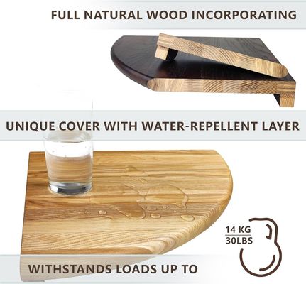 Wandmontiertes Eckregal aus Holz für TV-Zubehör und Fotoraum für kleine Pflanzen