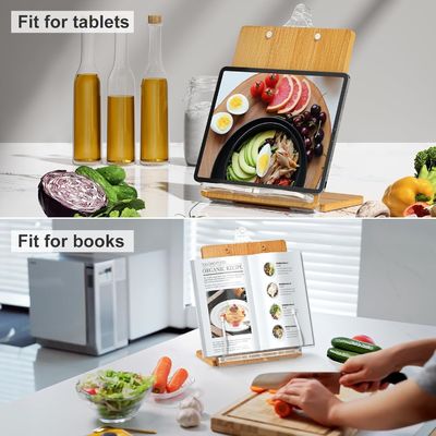 Home Organisator Bamboo-Trägerhalter und Holzteller für Küchenutensilien