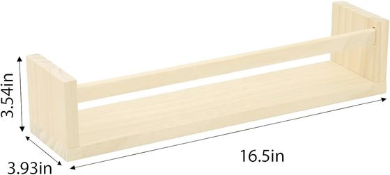 Massivholz-Stil schwimmende Bücherregale für Wandlager und Kinderzimmer-Organisator