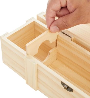 Split oder Demi Weinflaschen Massivholz Weinkiste 13,8X3,9X3,9 Zoll mit individuellem Logo