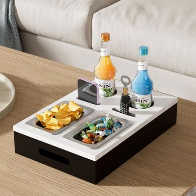 Benutzerdefiniertes Logo Akzeptabel Beliebtes Sofa Bar Snack Box Sofa Organisator für Nebentische