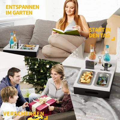 Benutzerdefiniertes Logo Akzeptabel Beliebtes Sofa Bar Snack Box Sofa Organisator für Nebentische