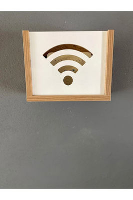 Verbrannte Wand Router verstecken Internet-Modem Speicher mit Holz dekorative Wifi-Box