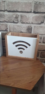 Verbrannte Wand Router verstecken Internet-Modem Speicher mit Holz dekorative Wifi-Box