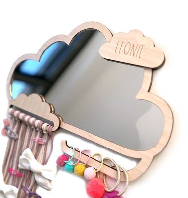 Kinderspiegel mit Haarklemm und Gummibandhalter