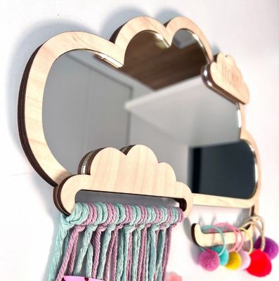 Kinderspiegel mit Haarklemm und Gummibandhalter