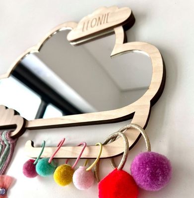 Kinderspiegel mit Haarklemm und Gummibandhalter