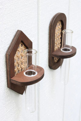 Wandhänger Boho Hydro-Pflanzer Wandpflanzer mit Seidenbildschirmdruck/Verbrannt